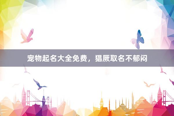 宠物起名大全免费，猖厥取名不郁闷